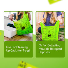G.A.S XL cat litter bags open pack reveals extra-large capacity for big litter tray messes.