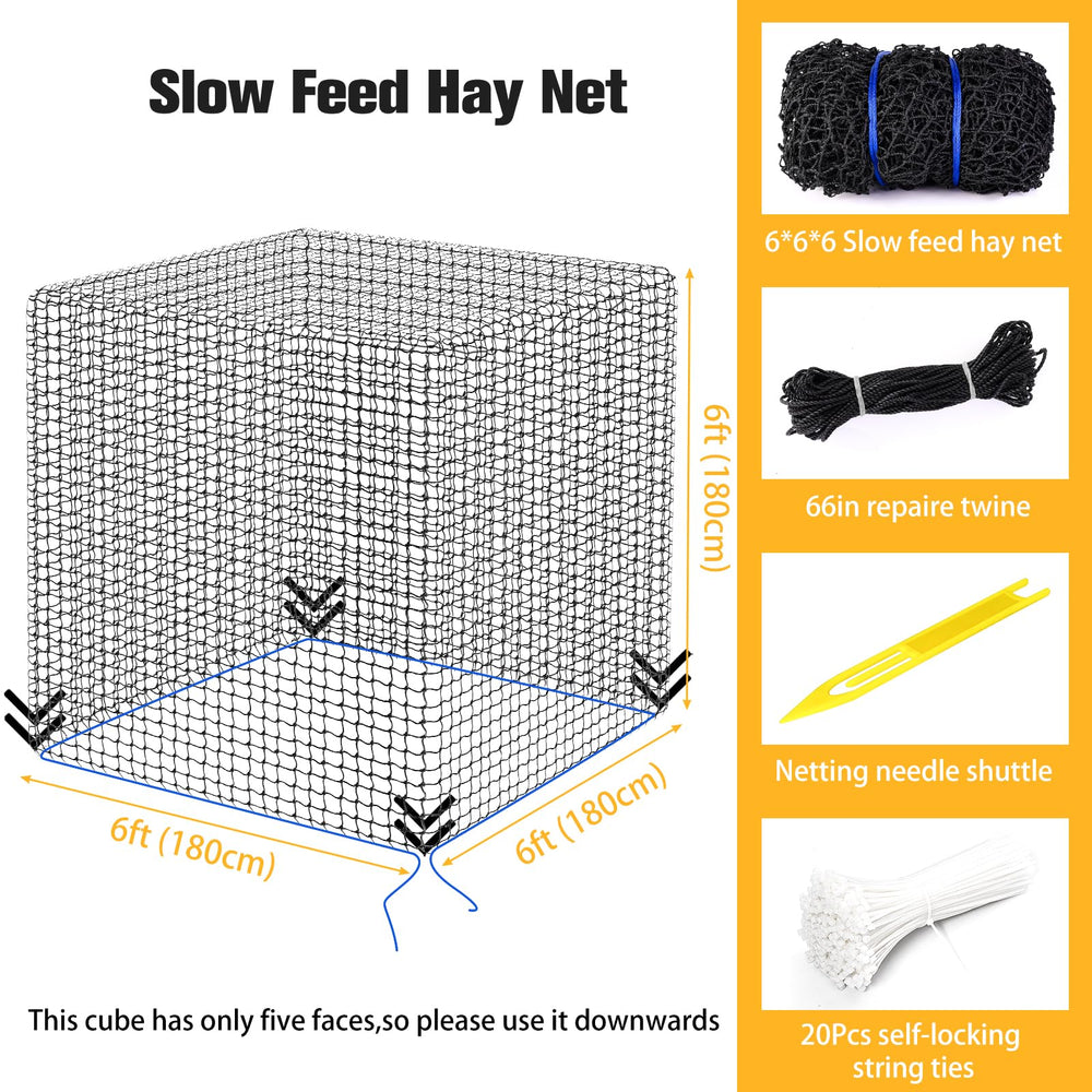 Gasgimos hay net nylon material closeup highlights durable 2.5mm rope construction.