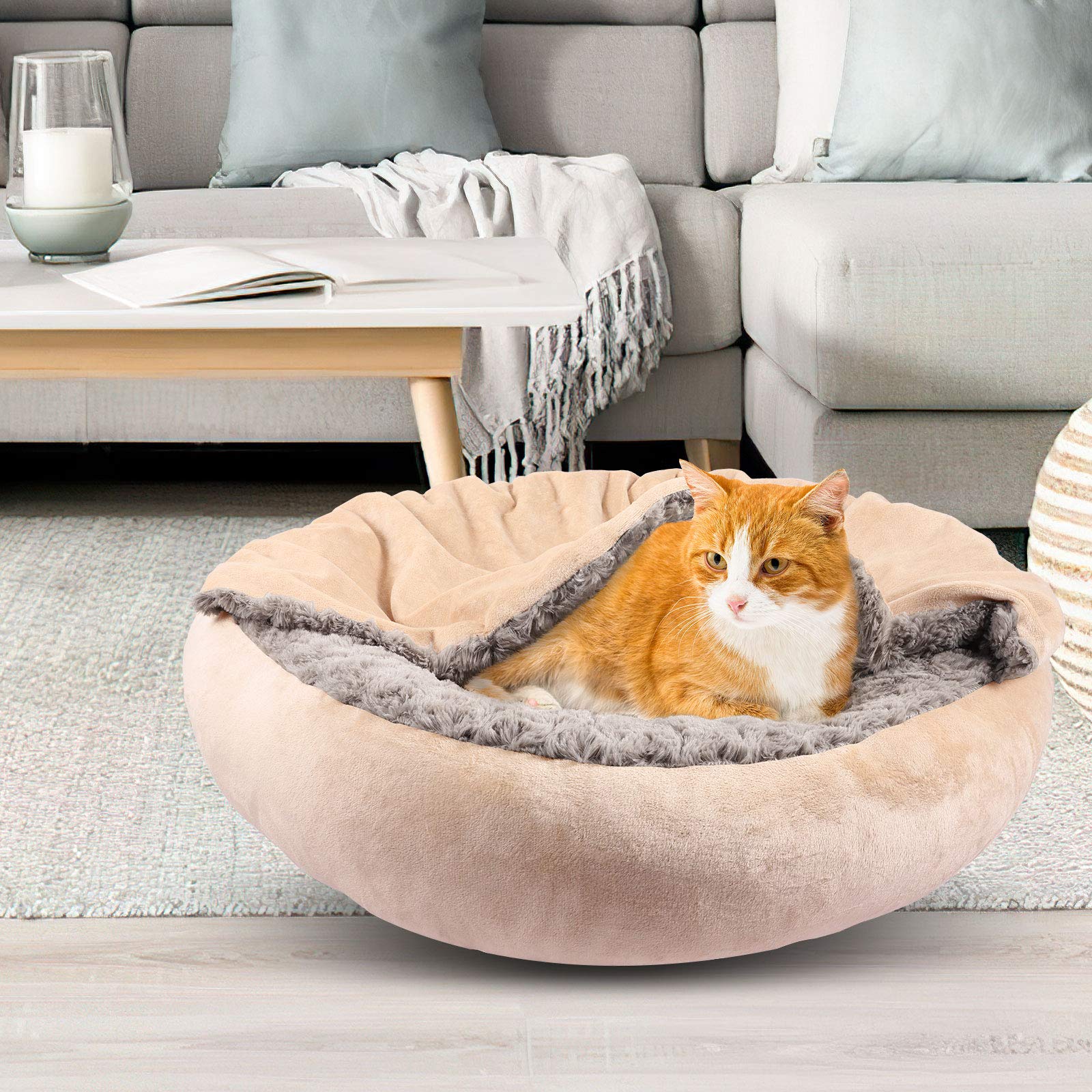 GASUR compact 23x23-inch bed fits indoor spaces and easy travel setups.