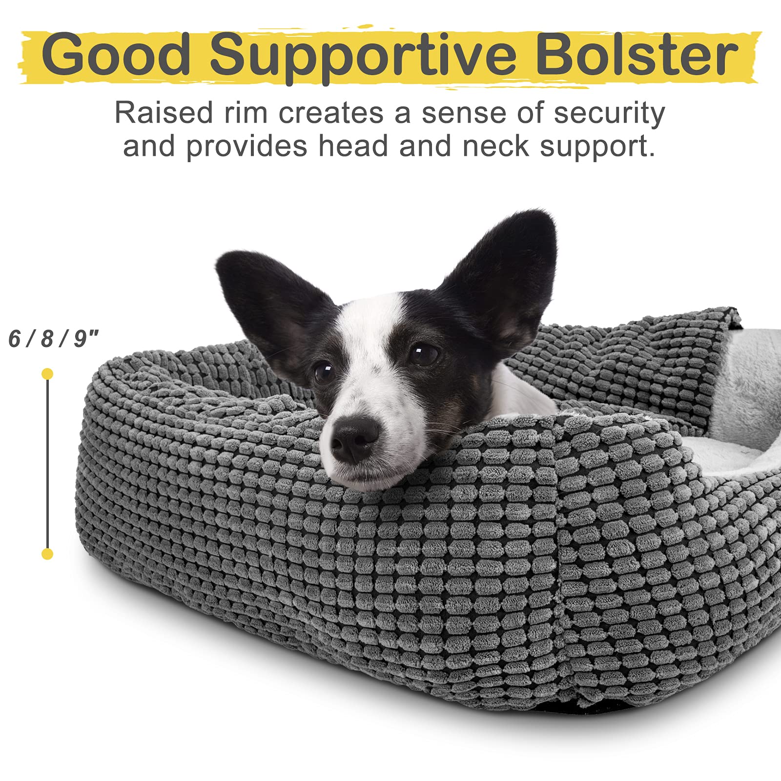 GASUR dog bed rectangle-hooded shape suits indoors and burrowing