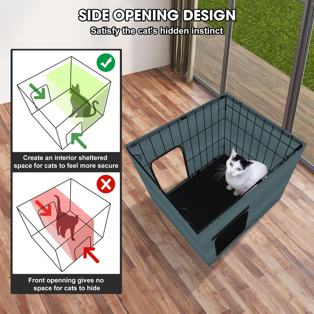 GASUR double-door design provides easy entry and escape for shy cats.
