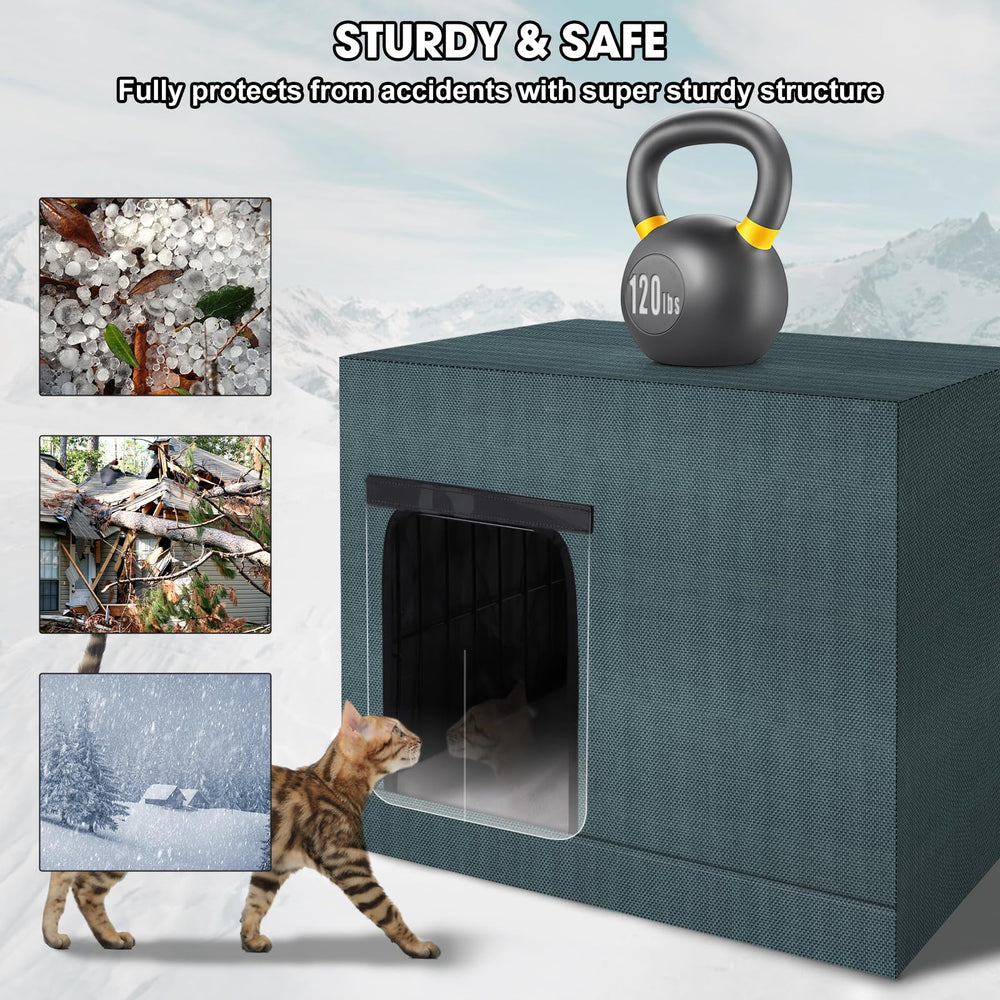 GASUR elevated base keeps interior dry on damp outdoor surfaces.