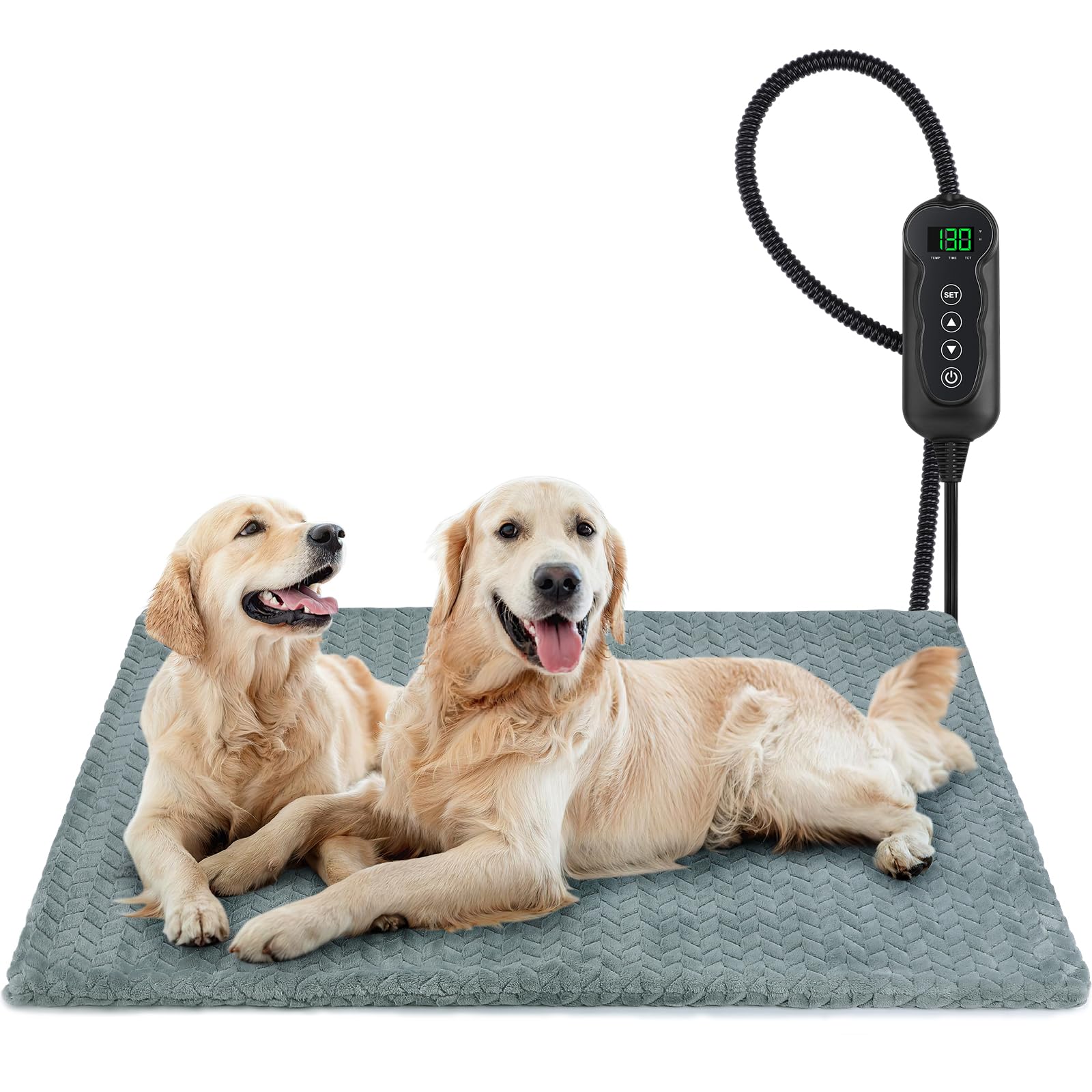 GASUR extra-large heated bed front view for spacious warmth for large pets