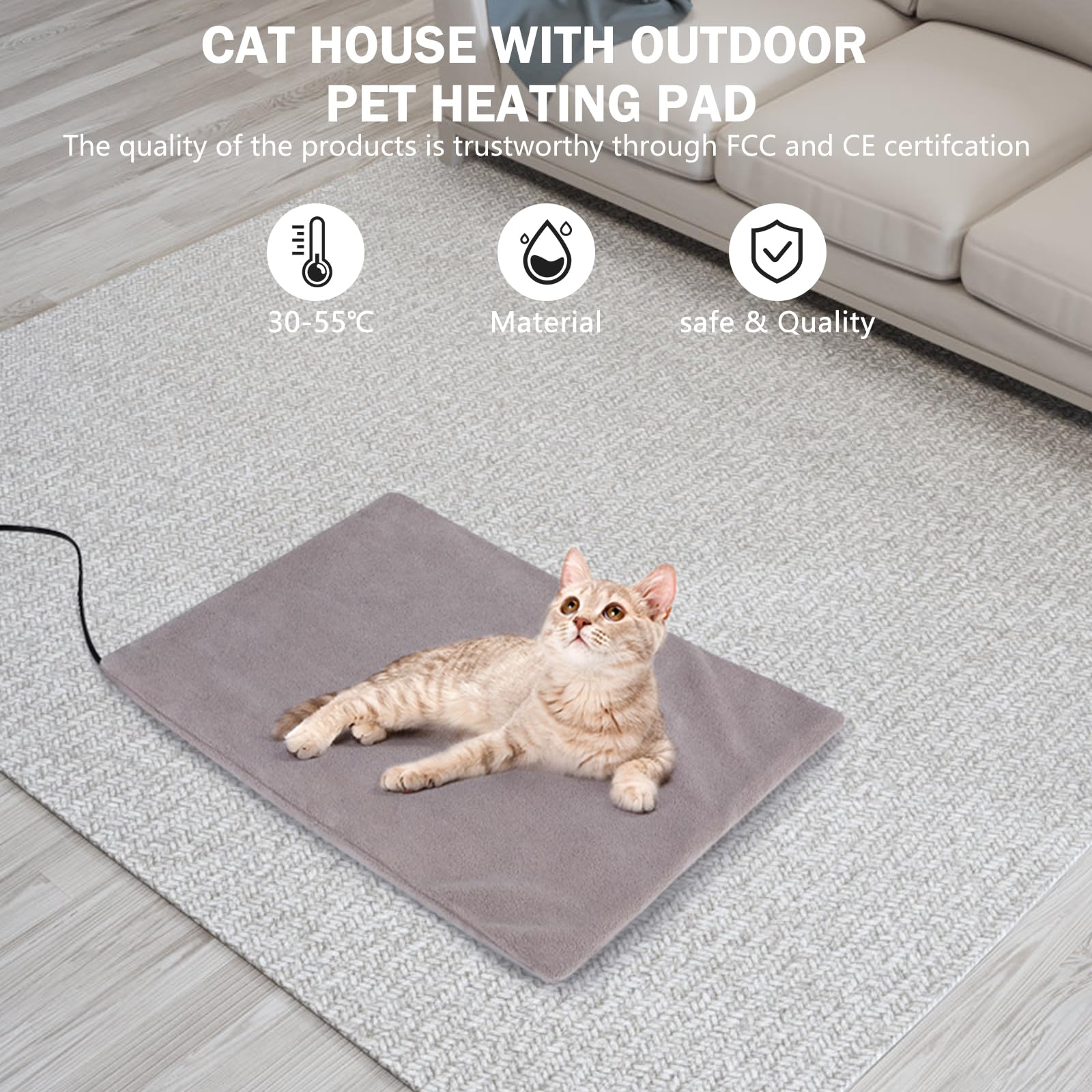 GASUR winter-use cat shelter on porch supports outdoor cats during cold months.