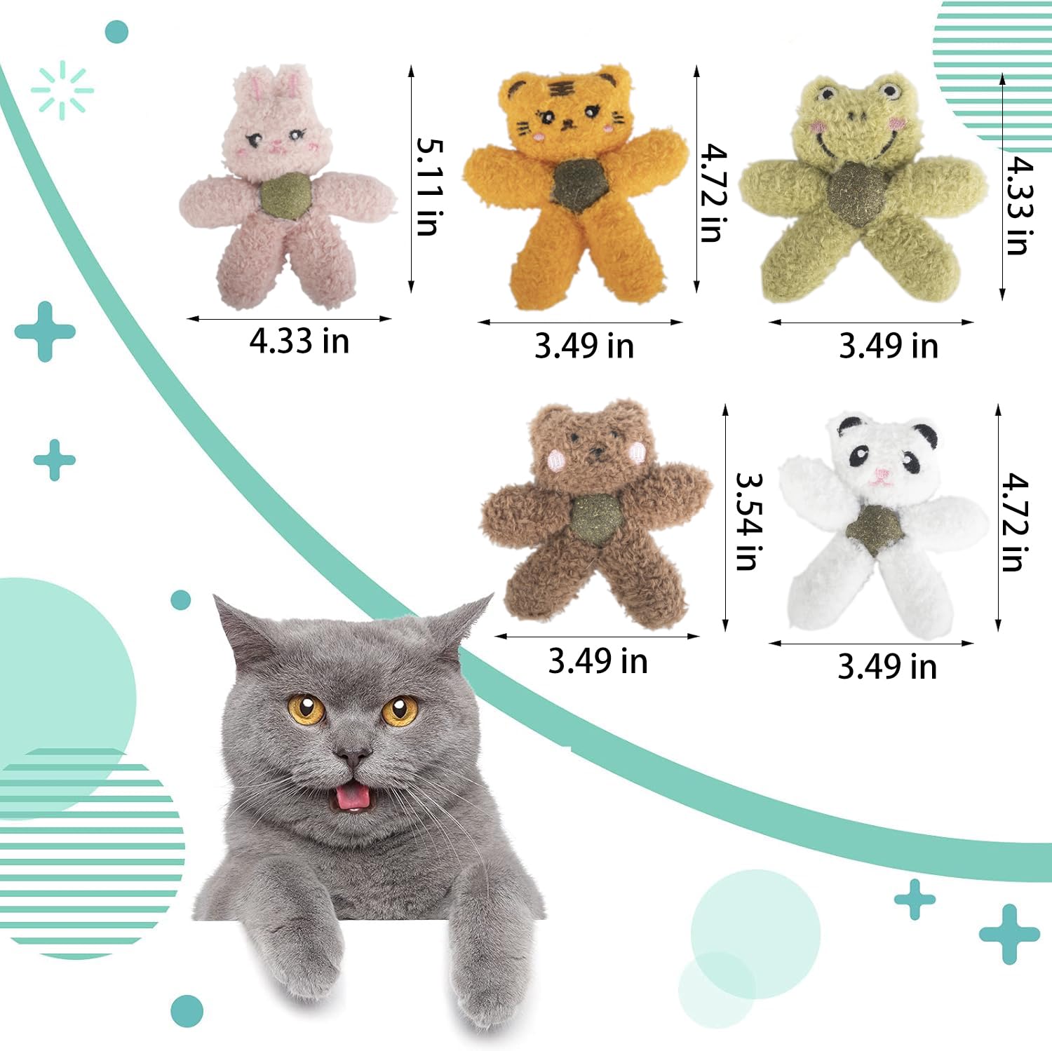 Gavpepy catnip ball bite encourages playful pounces and hunting instincts.