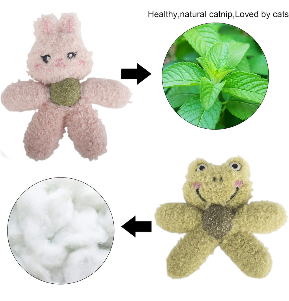 Gavpepy catnip rabbit-design plush for cute interactive fun.
