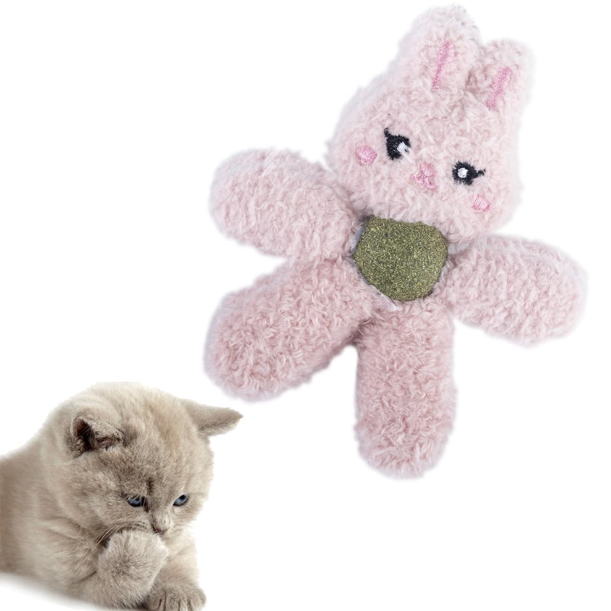 Gavpepy catnip toy soft plush for interactive play and teething relief.