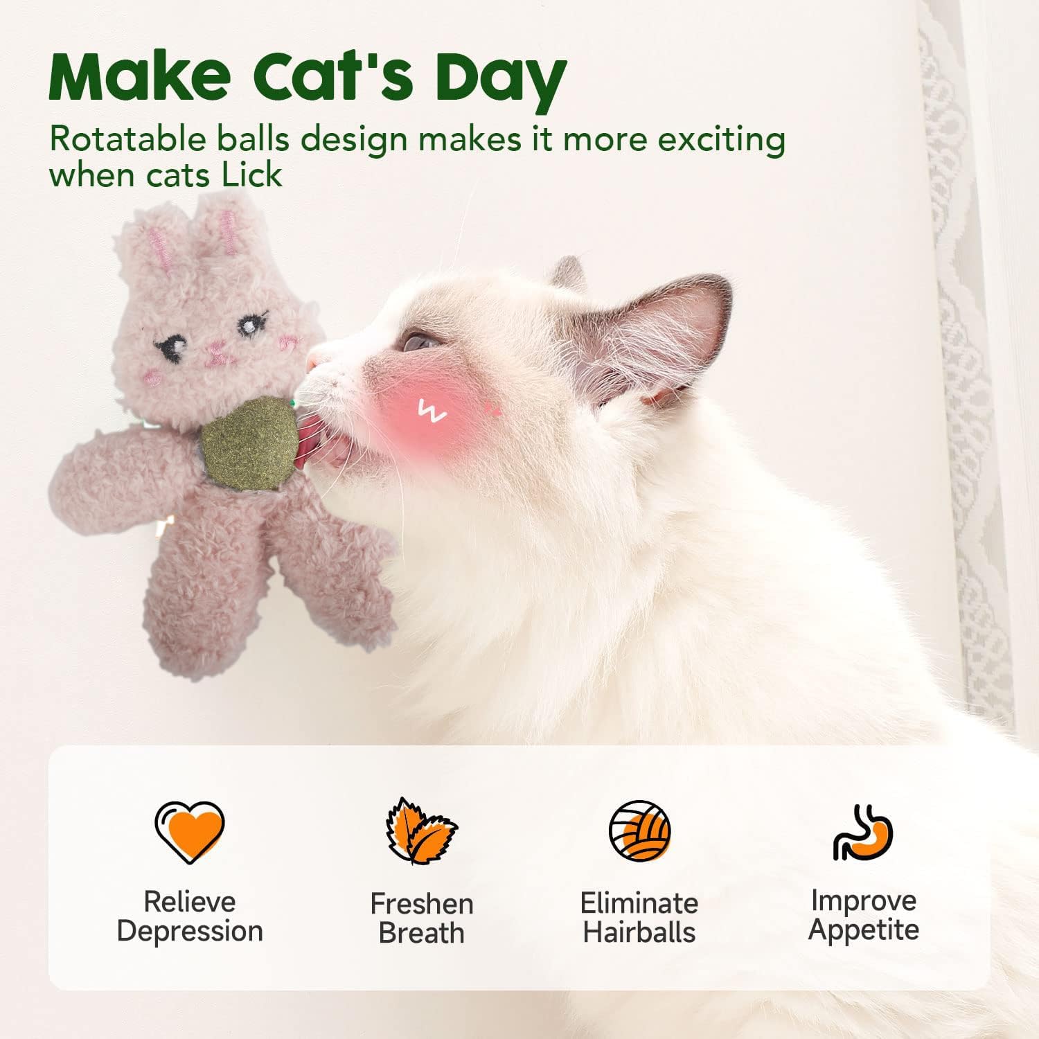 Gavpepy catnip toy teething chew supports playful dental exploration.