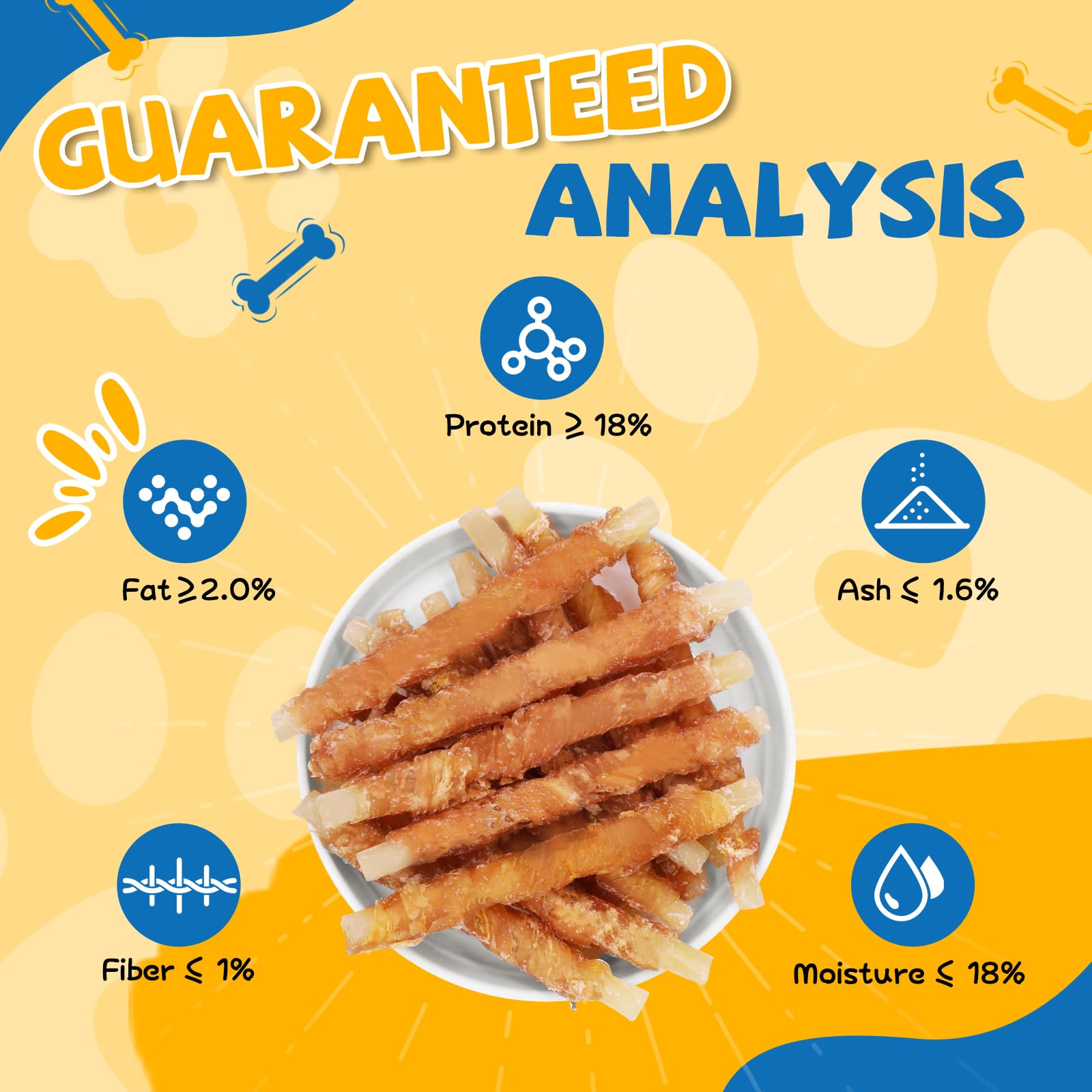 Gazeupon chicken-wrapped cod sticks – foreground view highlighting lean protein for active dogs