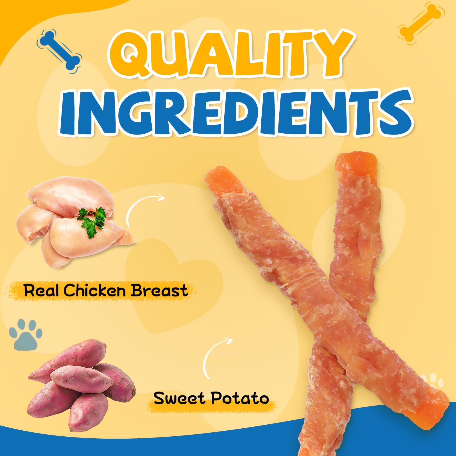 Gazeupon dog treats, rawhide-free chew for safe chewing experiences.