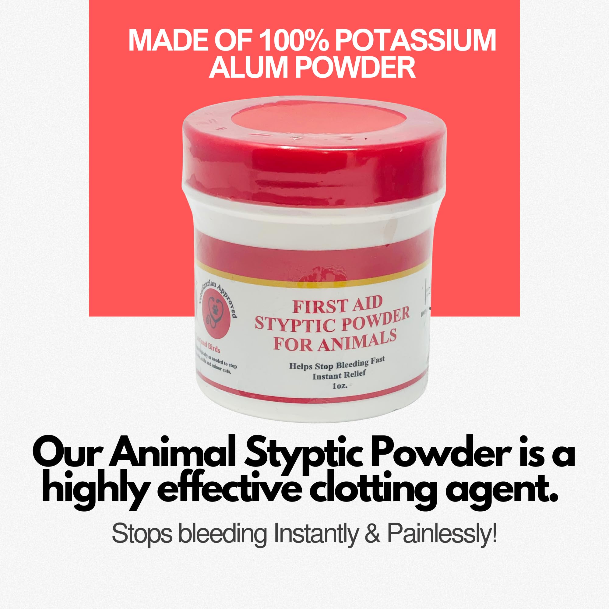 G.B.S Styptic Powder 1oz-jar is travel-friendly first aid for pets.