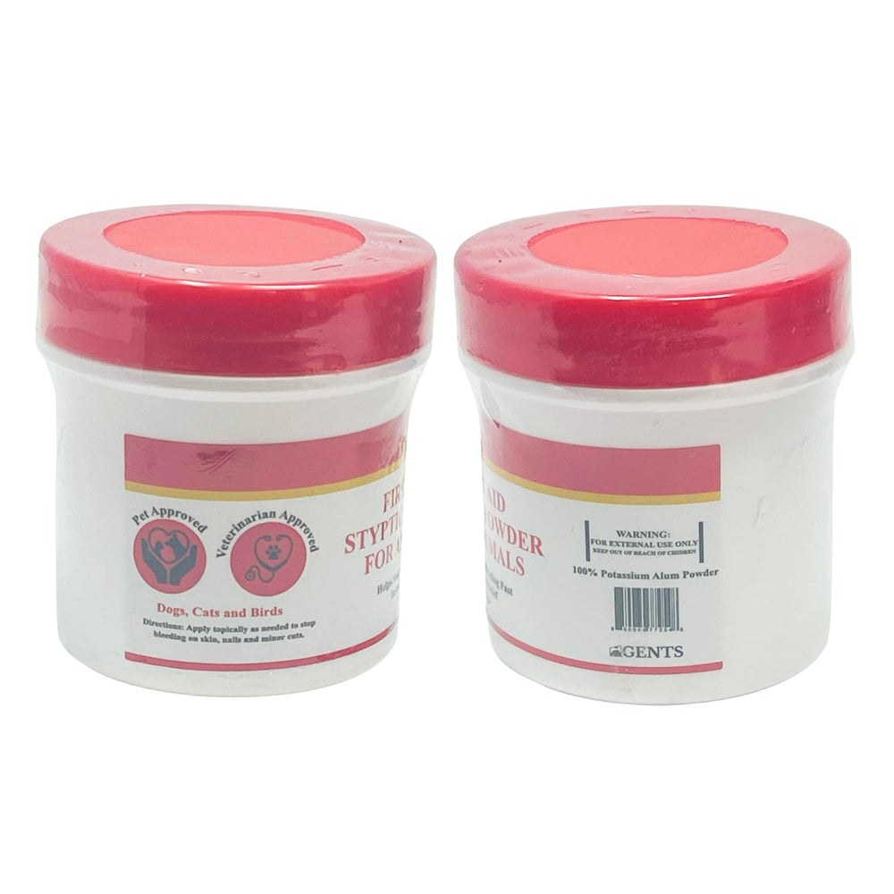 GBS styptic powder applied to a dog's nail for rapid bleeding control.