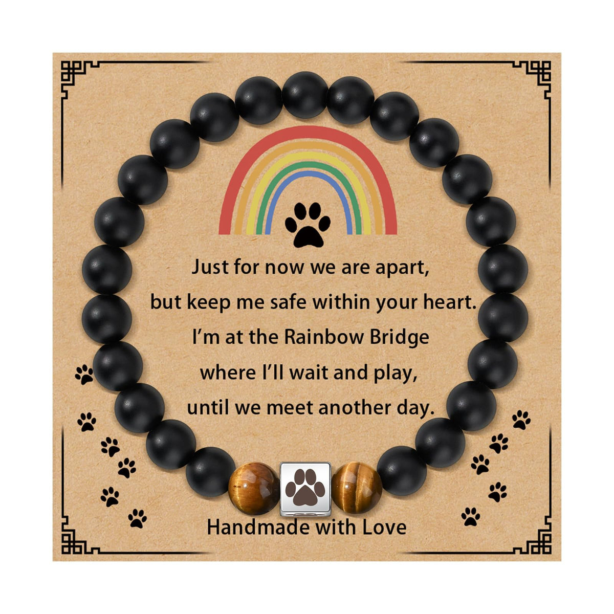 GBTBYS dog memorial bracelet paw design offers a lasting tribute to a canine friend.