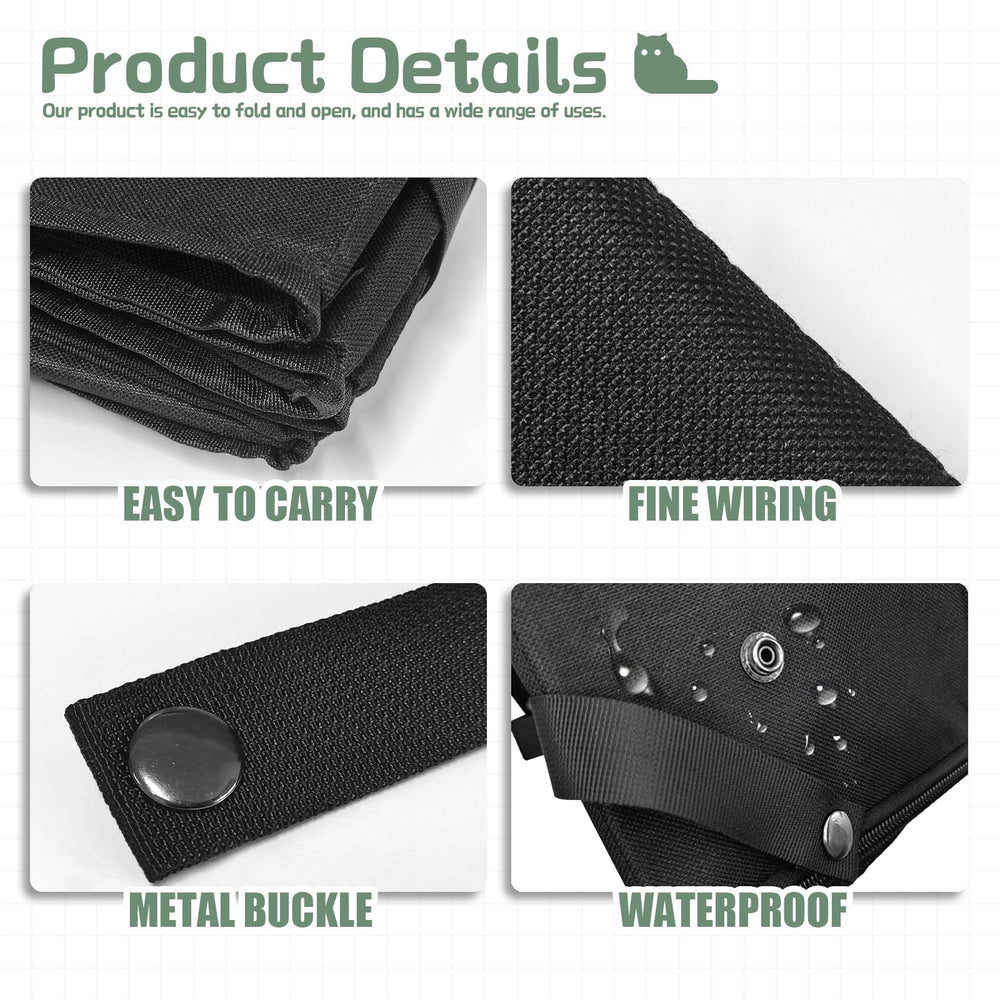 GCVOPTON foldable litter box in car for travel convenience.