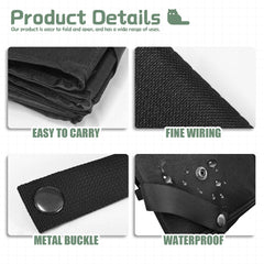 GCVOPTON foldable litter box in car for travel convenience.