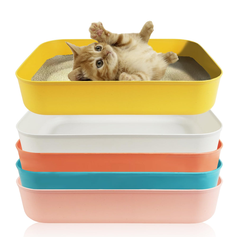GCVOPTON small litter box open-top easy kitten access and quick cleanup.
