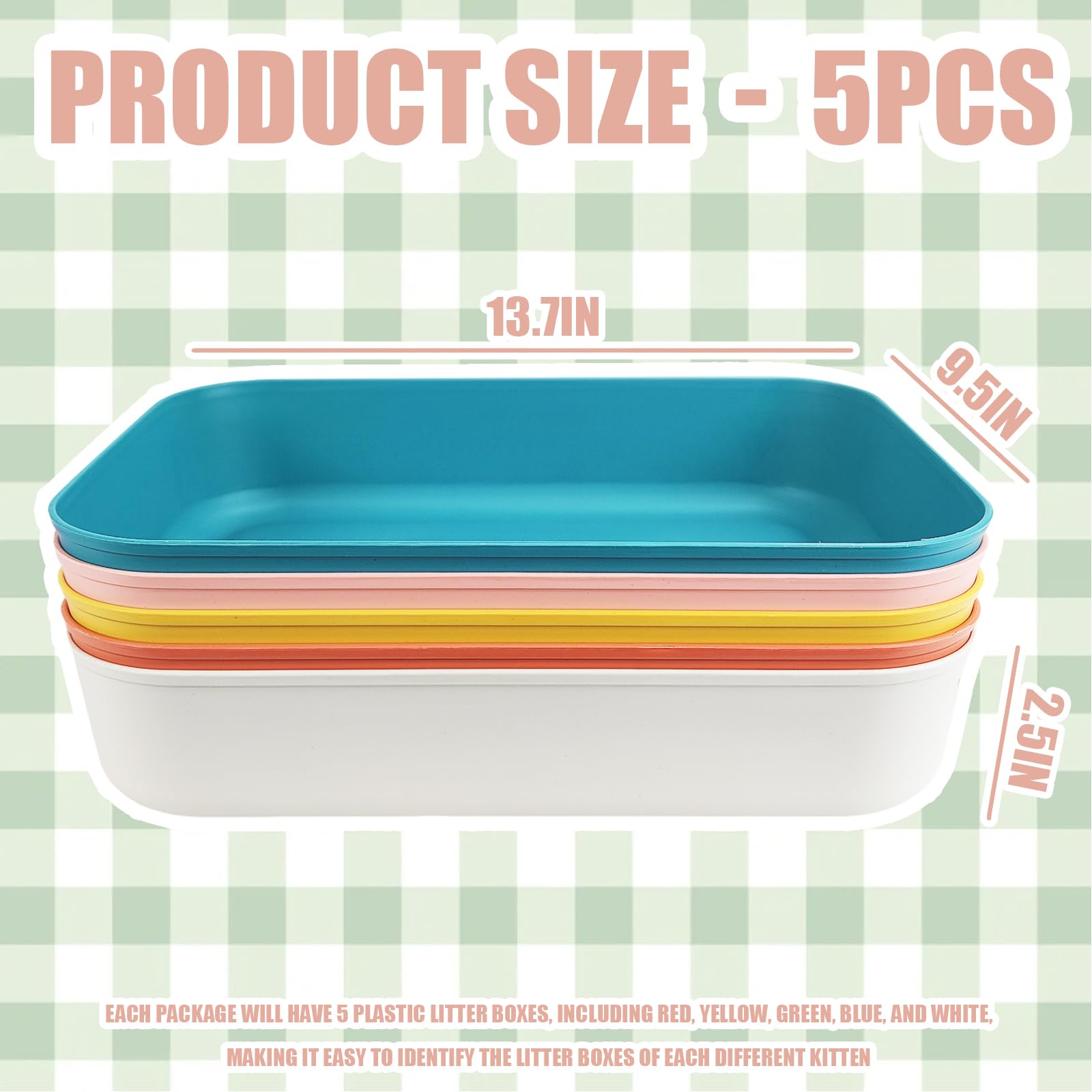 GCVOPTON small litter box PP material shows durable plastic for easy cleaning.