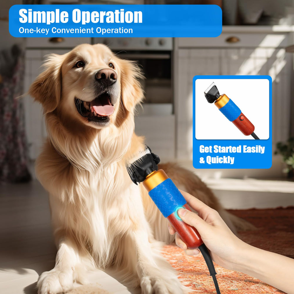 GDAE10 in-use scenario with dogs and cats demonstrates efficient long-hair grooming
