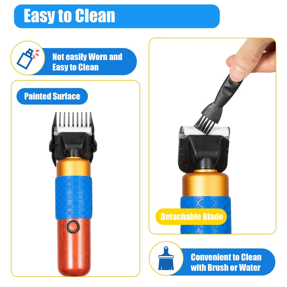 GDAE10 replaceable blades mounted for quick tool changes during grooming