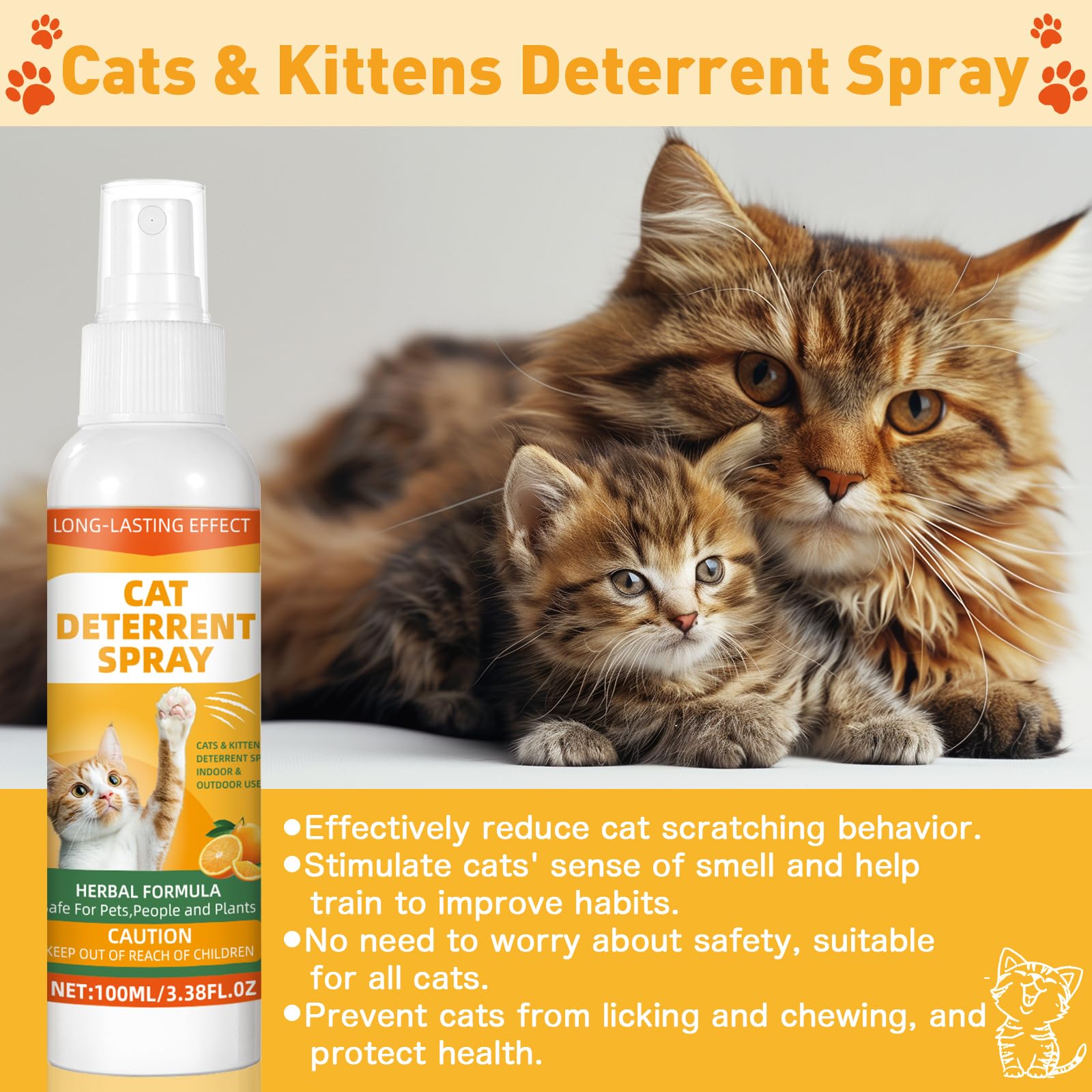 GDBadais Cat Repellent Spray used to establish training boundaries on surfaces.