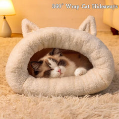 GDCARSL cat sleeping bag in-use nap demonstrates secure 360° wrap