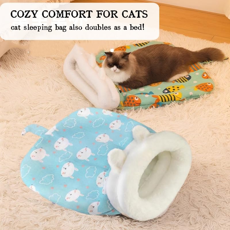 GDCARSL cat sleeping bag inside view reveals warm private space