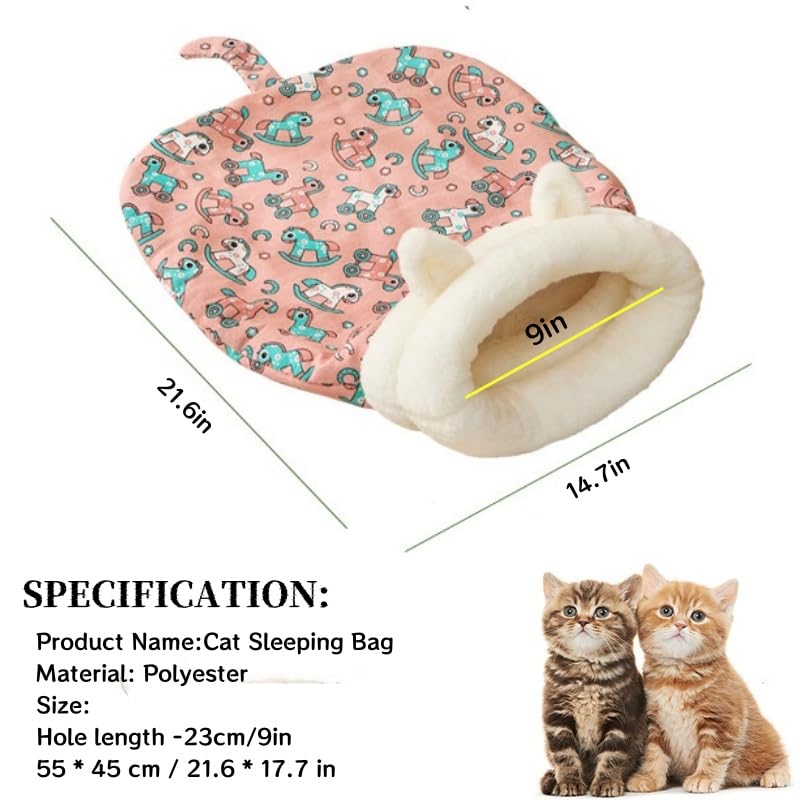 GDCARSL sleeping bag cat travel setup shows portable comfort on the go