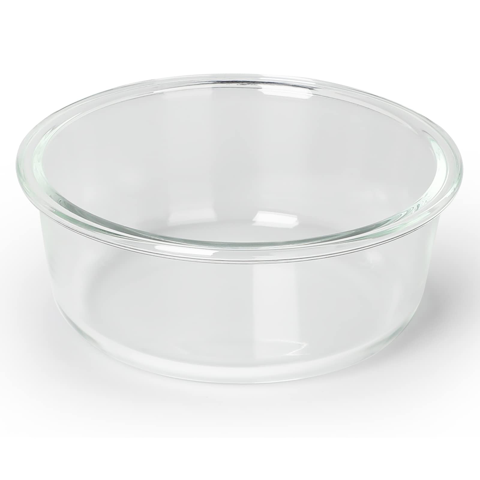GDCZ Glass Cat Bowls 20oz front view for stylish pet meals and easy cleaning.