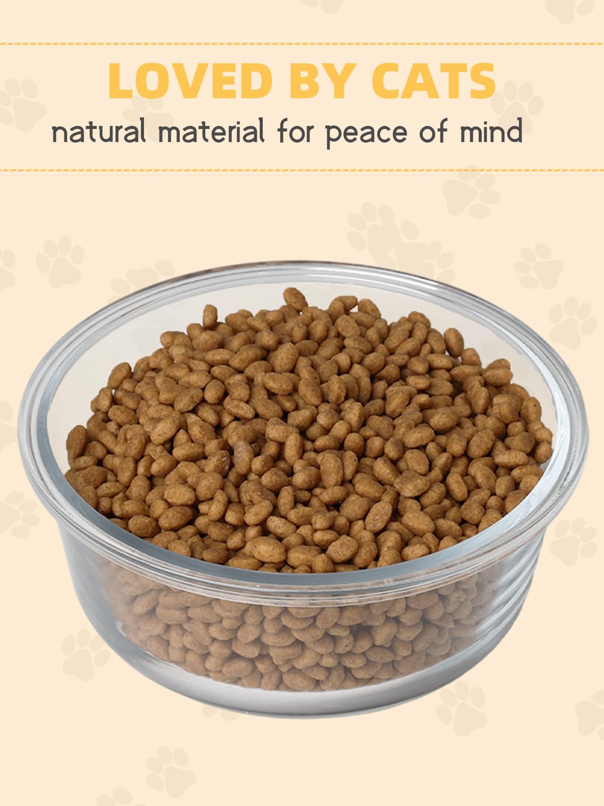 GDCZ Glass Cat Bowls 20oz microwave-safe design enables quick warming of pet meals.