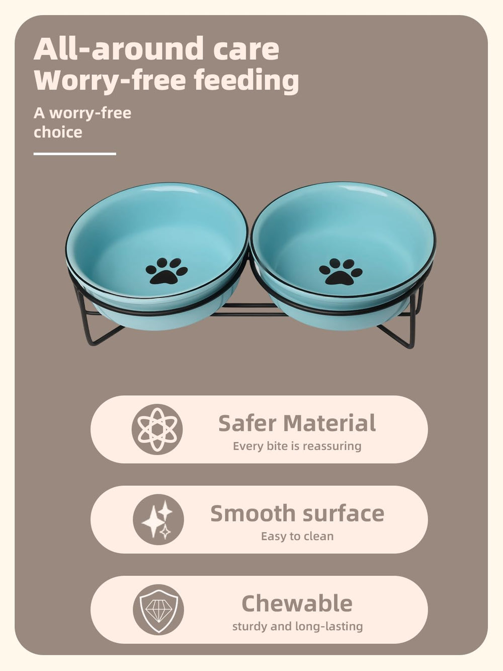 GDCZ heightened-stand close-up supports comfortable eating.