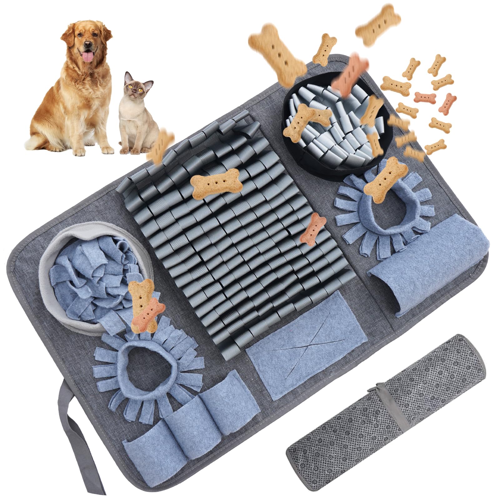 GDDGXXF Dog Sniffing Mat treat-search scene promotes enrichment and scent work