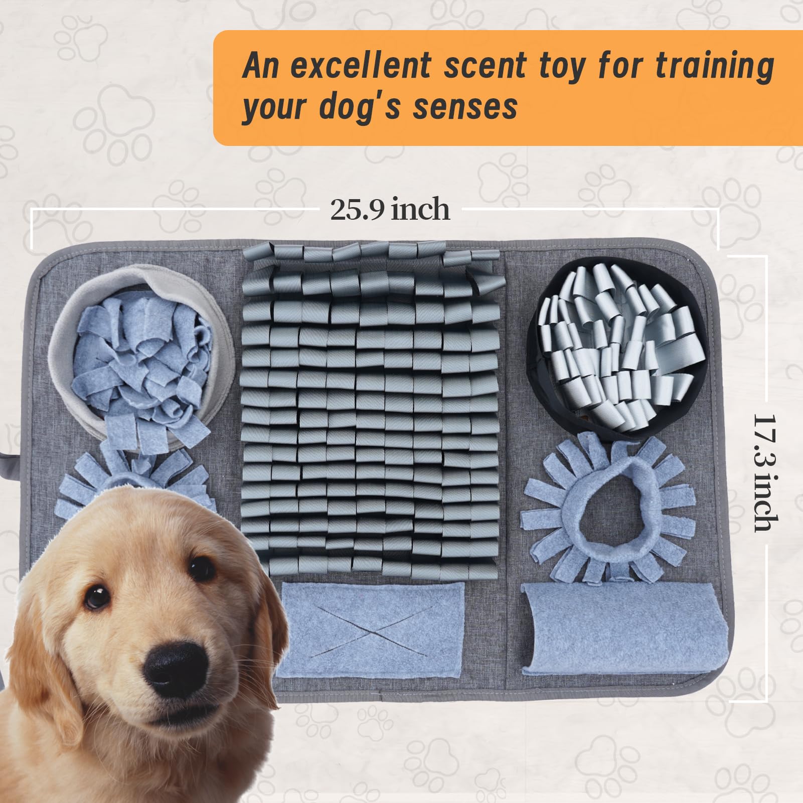 GDDGXXF Dog Sniffing Mat in use during treat-search for mental engagement