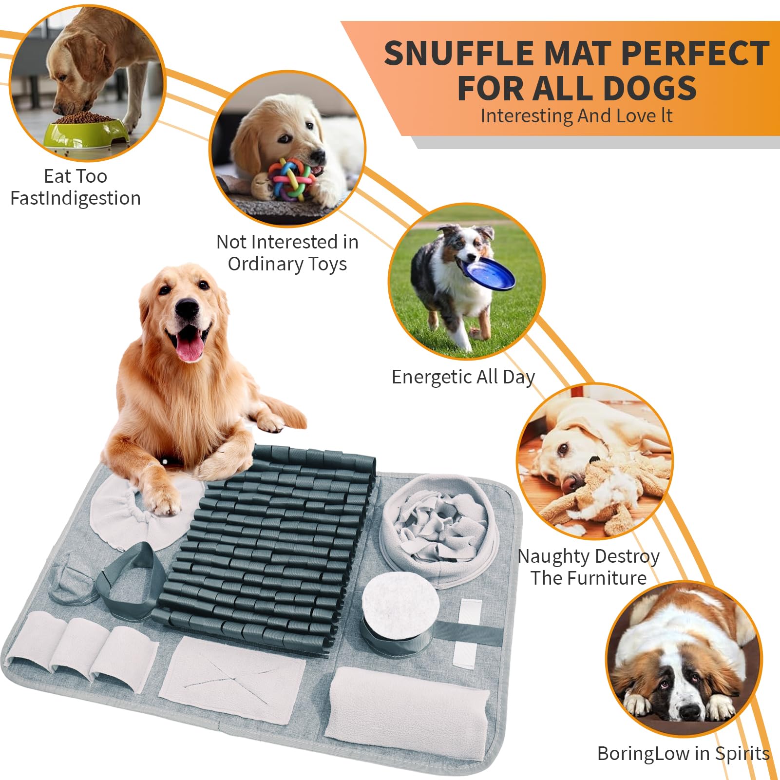 GDDGXXF snuffle mat dog sniffing activity channels energy and curiosity