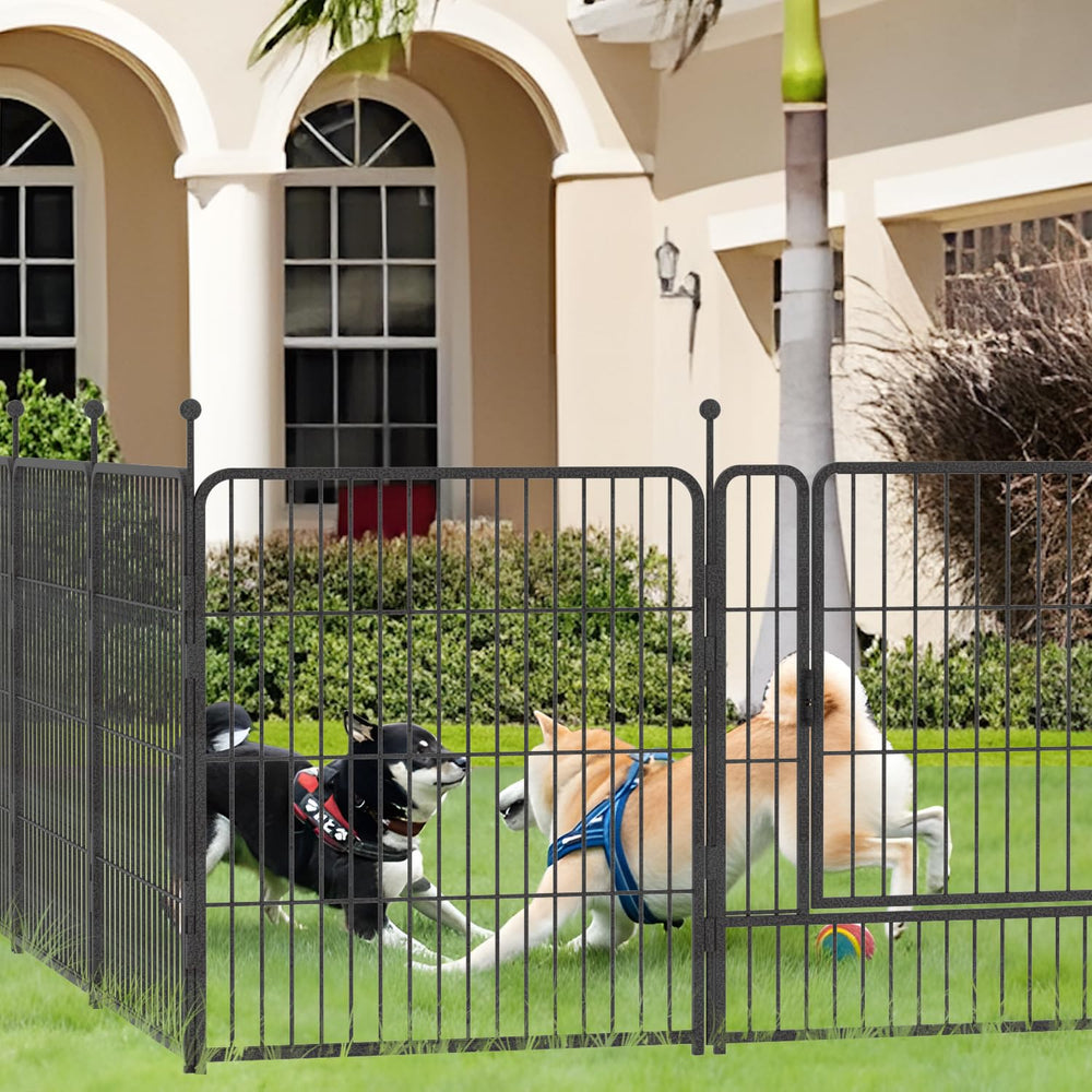 GDKASRNY dog playpen with door-entry for easy access during playtime.