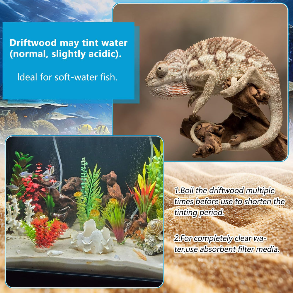 GDMYST driftwood for reptile terrariums provides climbing textures and natural ambiance.