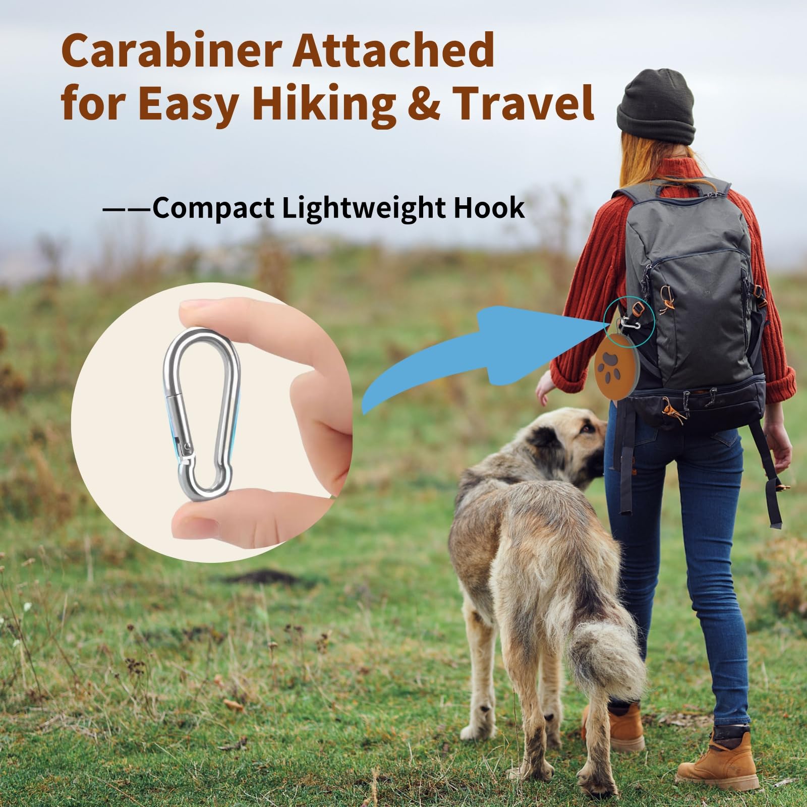 Gdsun collapsible dog bowl carabiner-attachment for easy clipping while hiking
