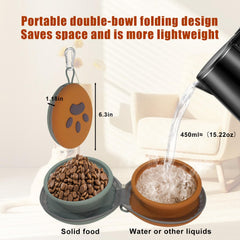 Gdsun collapsible dual-compartments open for on-the-go meals
