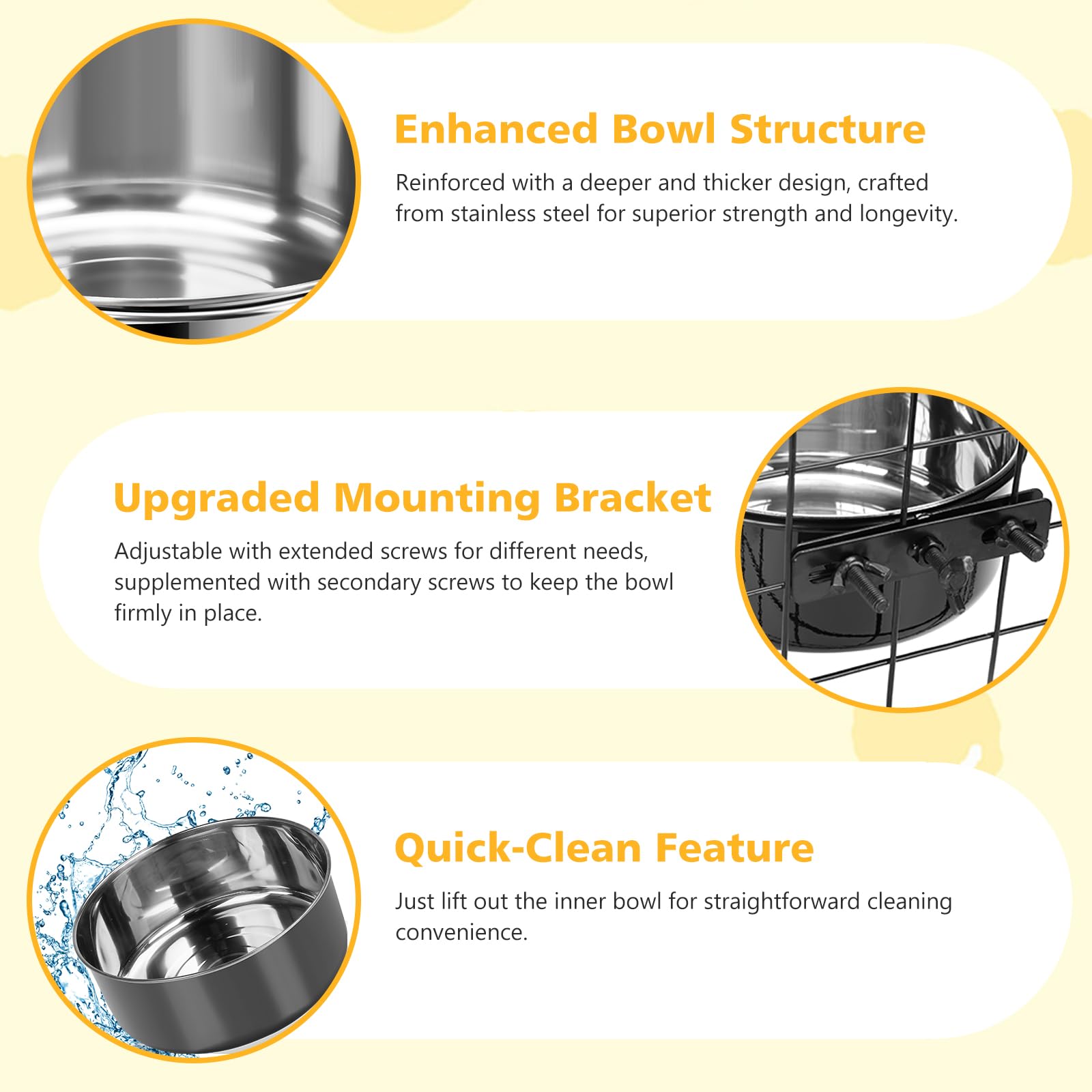 GearRoot dimensions 7.1x3.7 shows spacious bowl for meals and hydration.