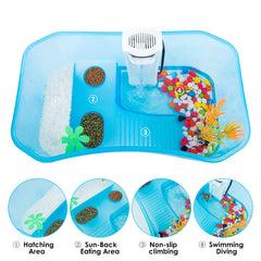 Geegoods tortuga tanque: zona de descanso, ideal para tomar el sol y relajarse.