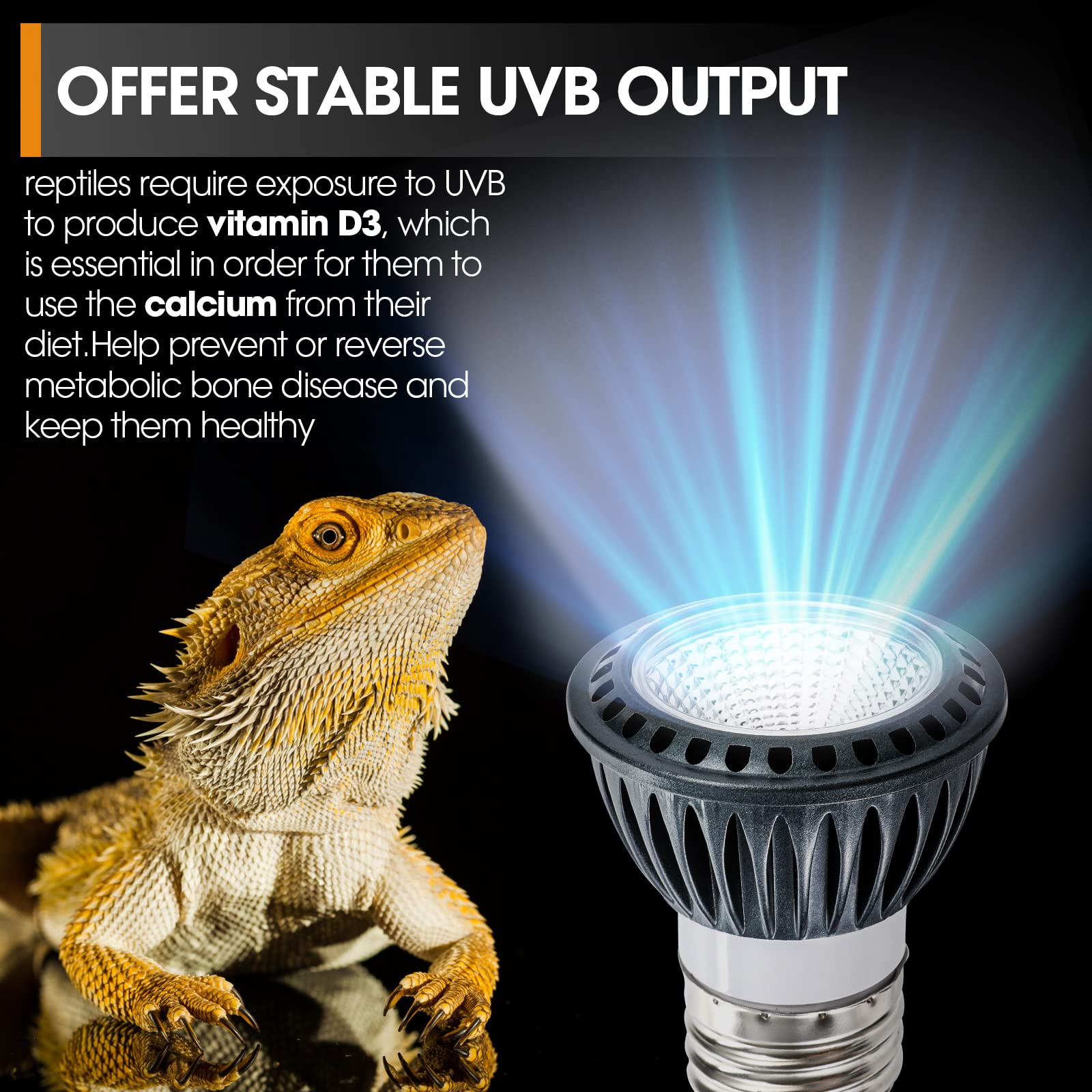 GeeKoit UVB LED emitter close-up showing compact design