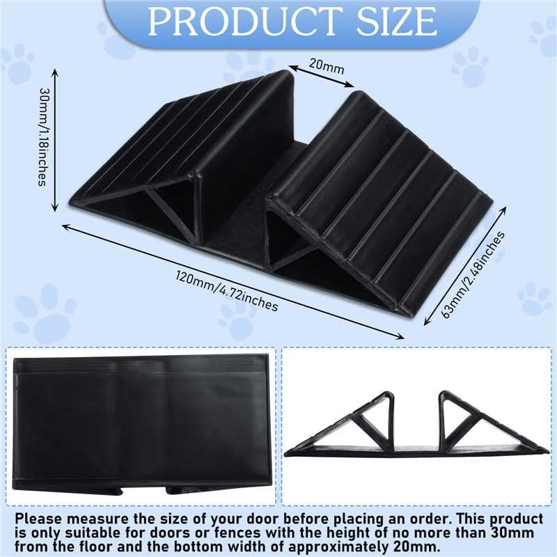 Geelin gate support feet installation showing tool-free fitting for doors.