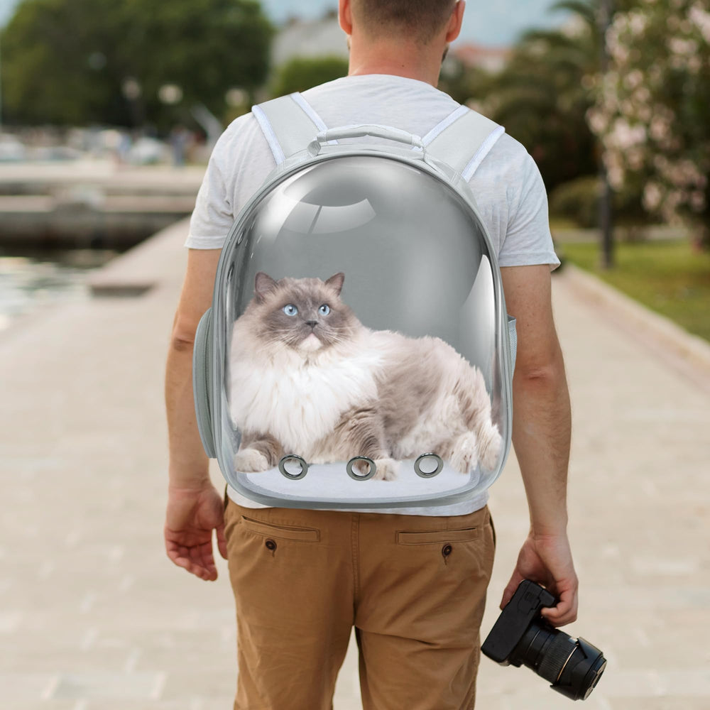 GeerDuo Cat Backpack sturdy top handle for easy carrying.