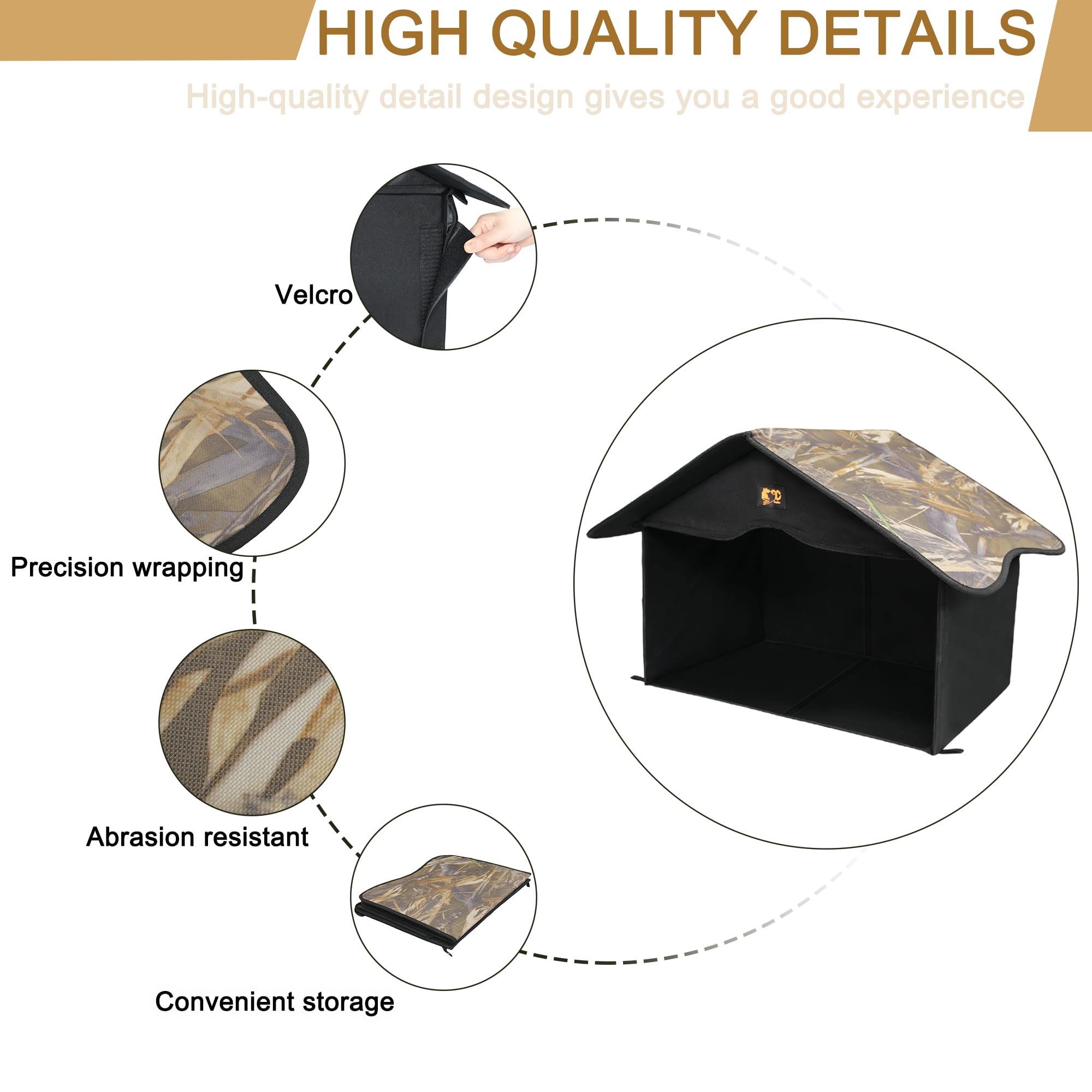 GeerDuo Cat House ground-spikes-setup shows tool-free stability against wind.