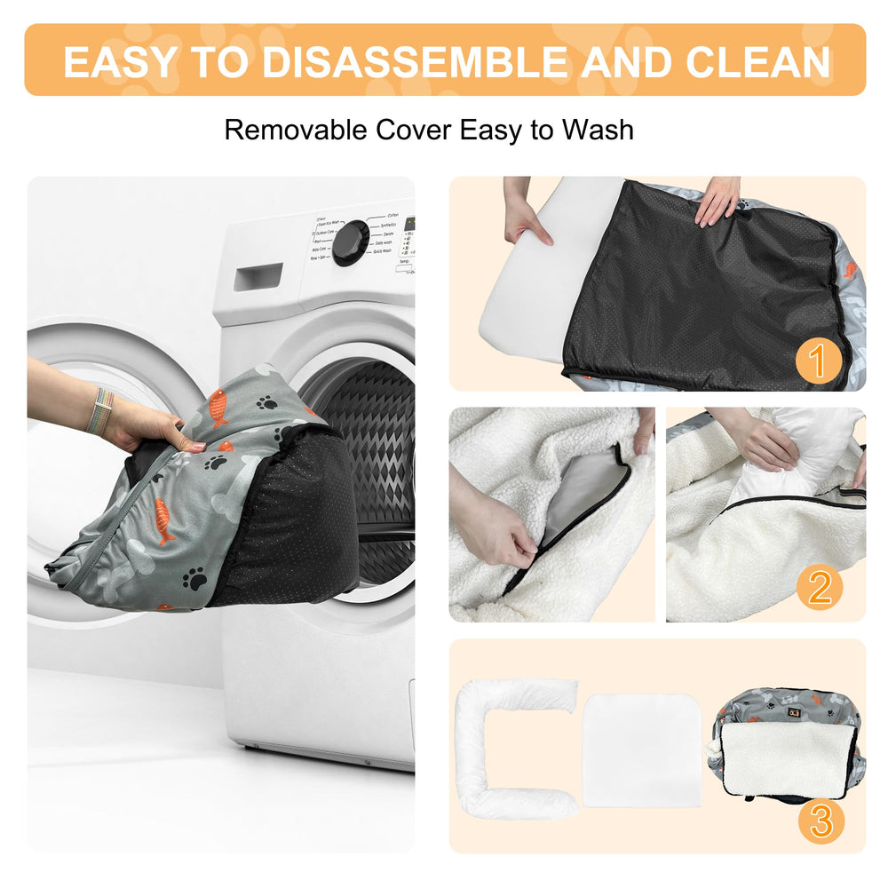 GeerDuo dog car seat detachable liner for easy cleaning.