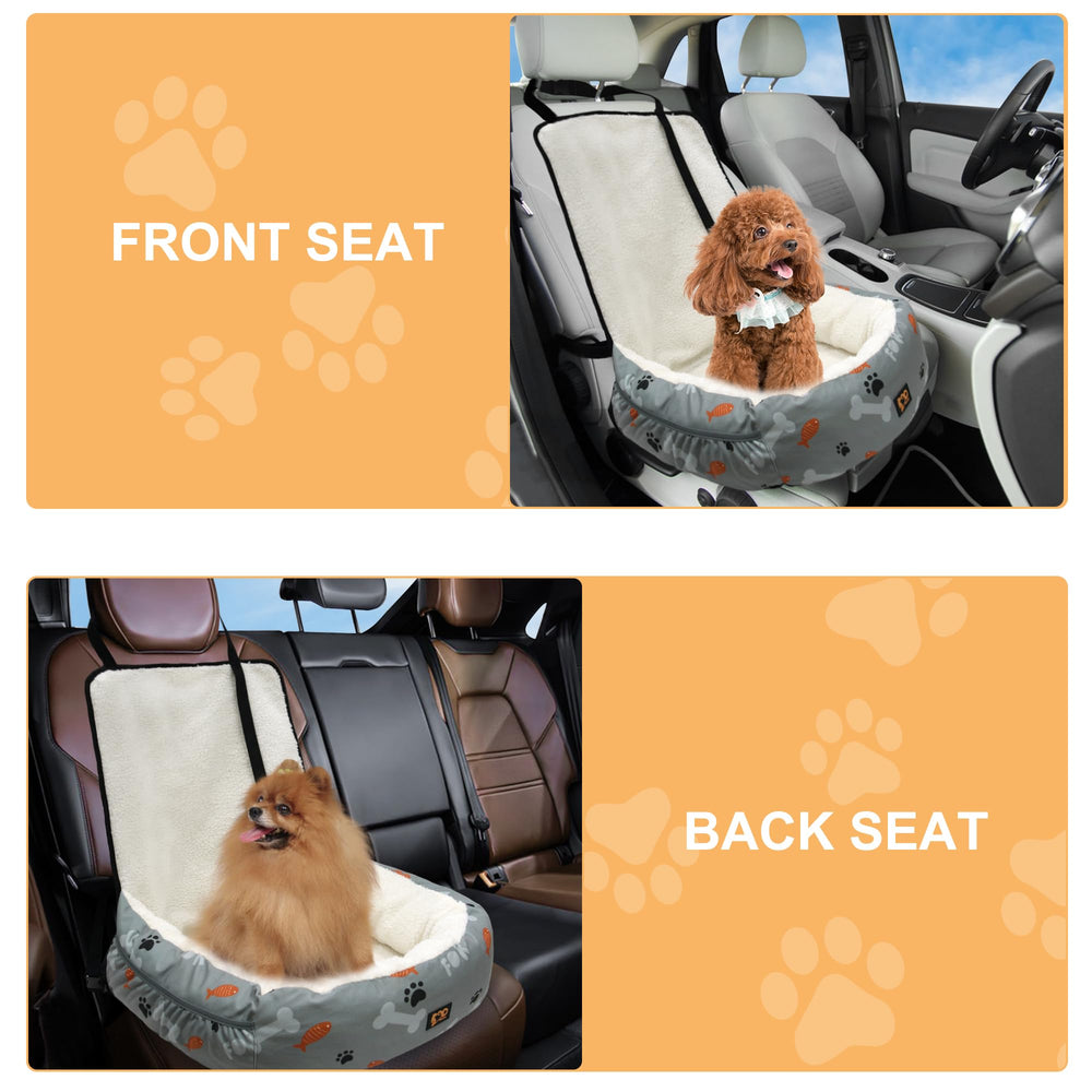 GeerDuo dog car seat fits small to medium dogs for travel.