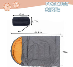 GeerDuo sleeping bag dimensions show it fits most breeds.