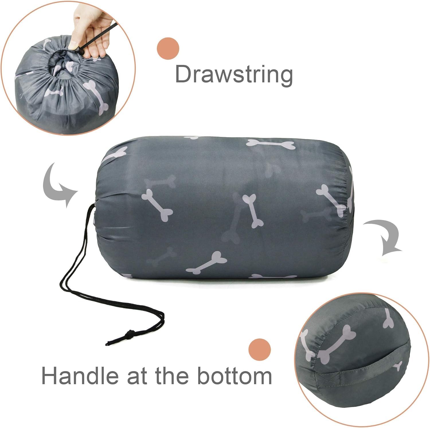 GeerDuo dog sleeping bag machine-washable for easy cleaning after hikes