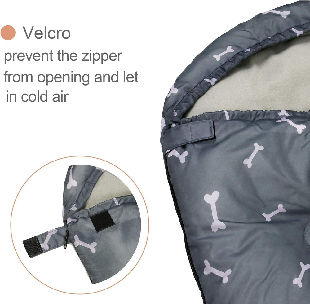 GeerDuo dog sleeping bag packable with convenient stuff sack for travel