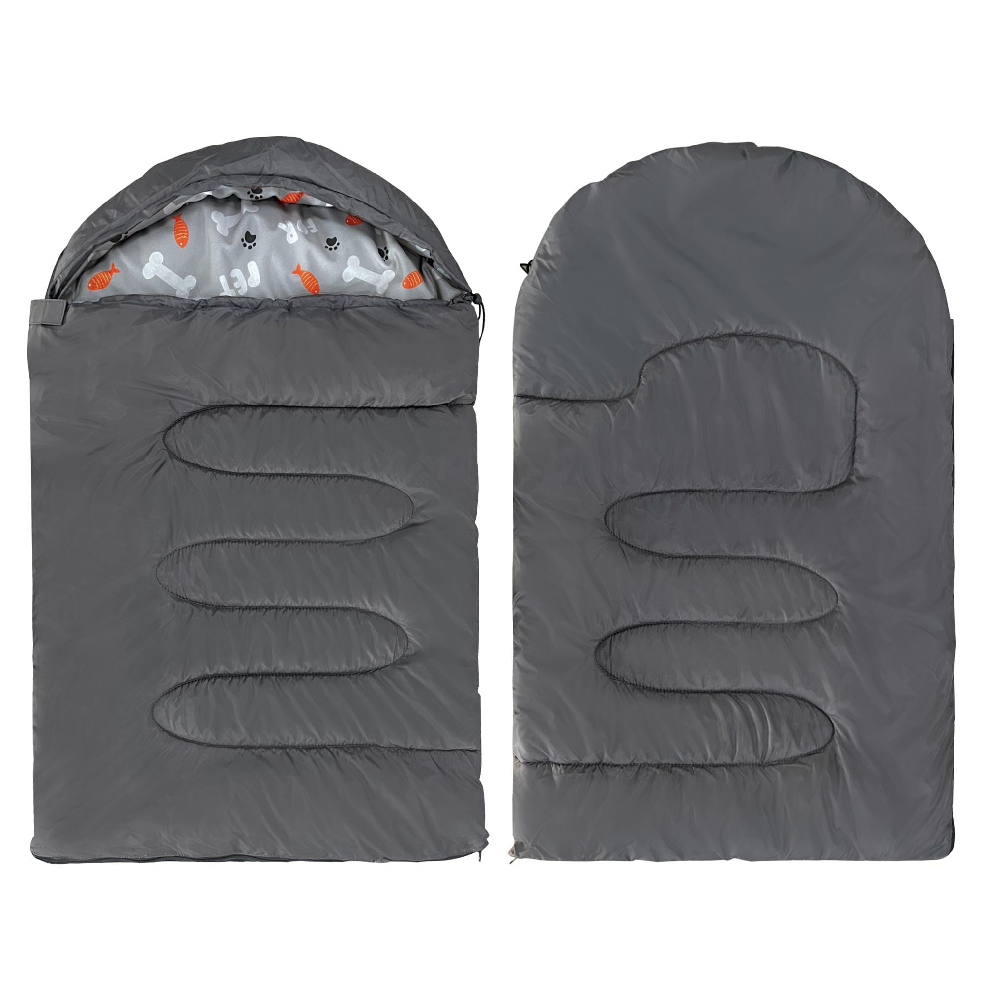 GeerDuo dog sleeping bag storage bag included for convenient packing and organization.