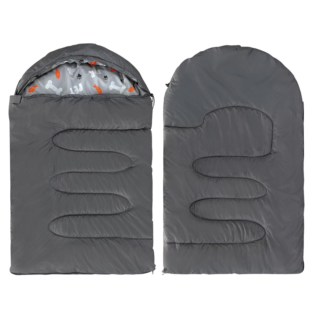 GeerDuo dog sleeping bag storage bag included for convenient packing and organization.